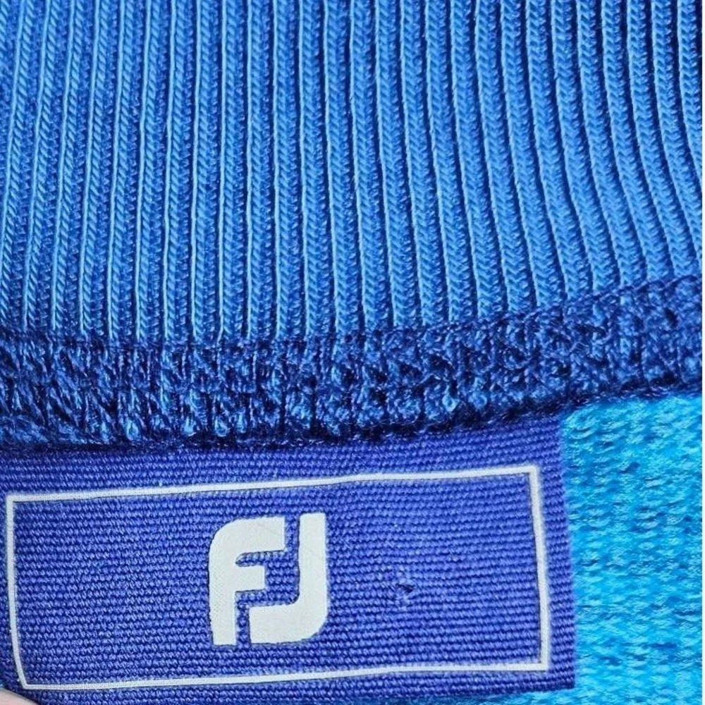 FootJoy Mens Blue Micro‎ Stripe Performance Pullover Crew Neck Sweatshirt Large